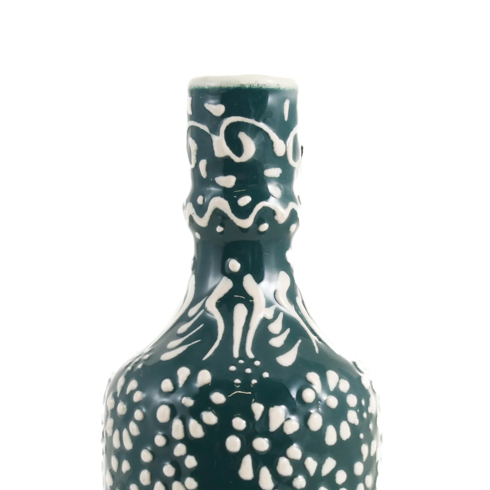 El Boyali Seramikler Tableware Brands|Jugs & Bottles^Yesil Ve Beyaz Boyali Oil Bottle, 395ml