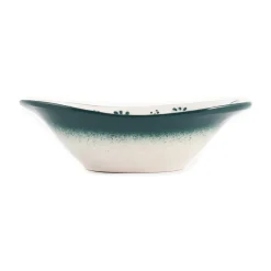 El Boyali Seramikler Tableware Brands|Crockery & Dinnerware^Yesil Ve Beyaz Boyali Oval Bowl, 16cm
