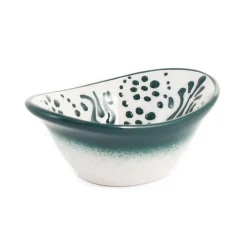 El Boyali Seramikler Tableware Brands|Crockery & Dinnerware^Yesil Ve Beyaz Boyali Oval Bowl, 10.5cm