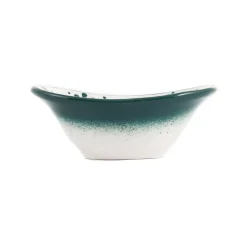 El Boyali Seramikler Tableware Brands|Crockery & Dinnerware^Yesil Ve Beyaz Boyali Oval Bowl, 10.5cm