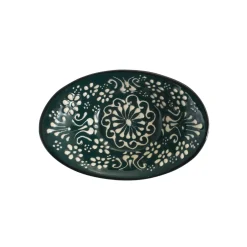 El Boyali Seramikler Tableware Brands|Crockery & Dinnerware^Yesil Ve Beyaz Boyali Oval Bowl, 12.5cm