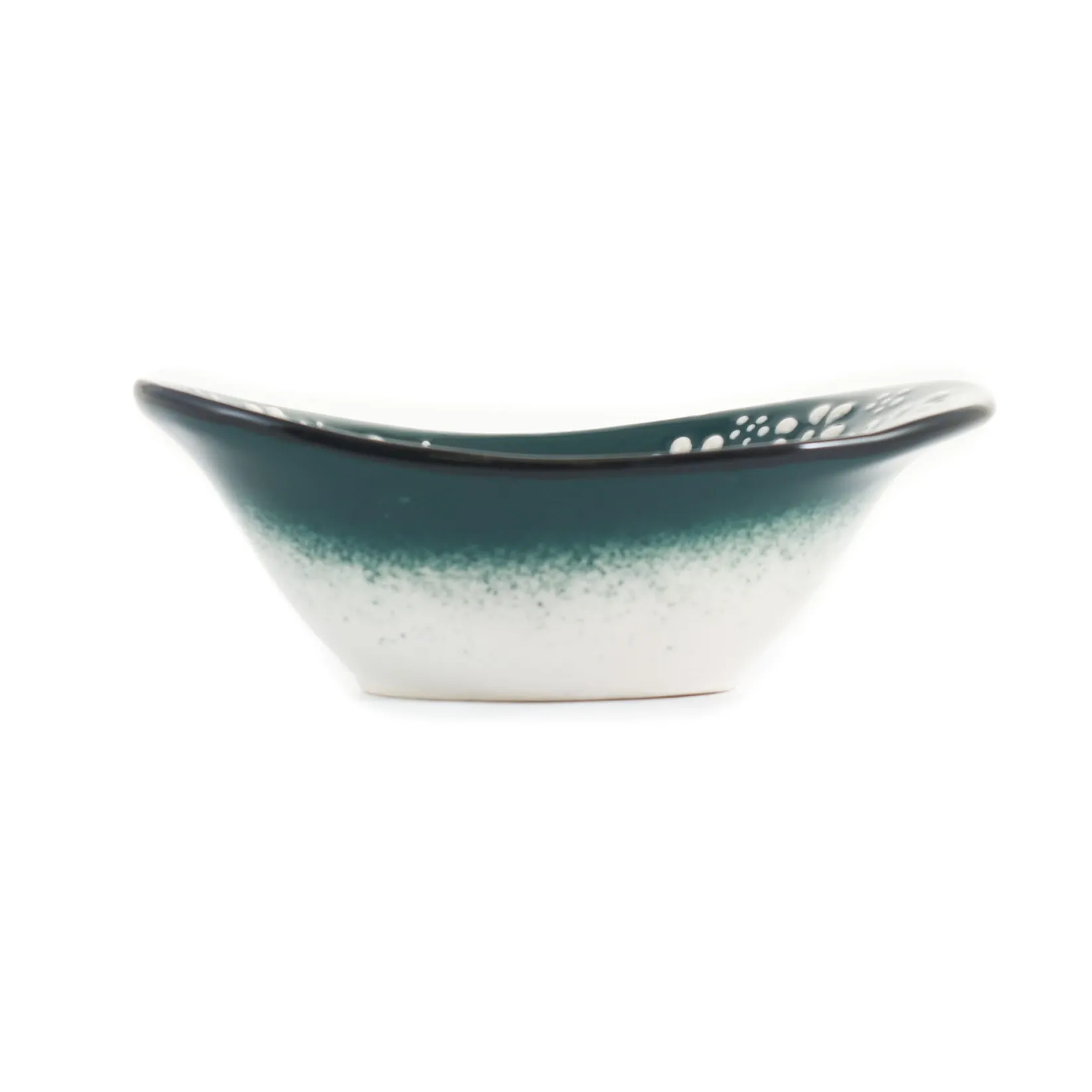 El Boyali Seramikler Tableware Brands|Crockery & Dinnerware^Yesil Ve Beyaz Boyali Oval Bowl, 12.5cm