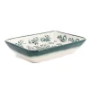 El Boyali Seramikler Tableware Brands^Yesil Ve Beyaz Boyali Rectangular Serving Dish, 18x13cm