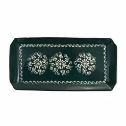 El Boyali Seramikler Tableware Brands|Serveware^Yesil Ve Beyaz Boyali Serving Tray, 34x16.5cm