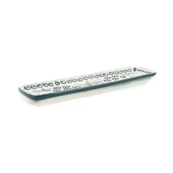 El Boyali Seramikler Tableware Brands|Serveware^Yesil Ve Beyaz Boyali Serving Tray, 26.5x8cm