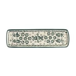 El Boyali Seramikler Tableware Brands|Serveware^Yesil Ve Beyaz Boyali Serving Tray, 26.5x8cm