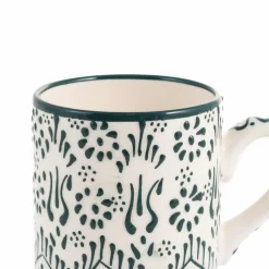 El Boyali Seramikler Tableware Brands^Yesil Ve Beyaz Boyali Straight Mug, 325ml