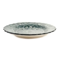 El Boyali Seramikler Tableware Brands|Plates^Yesil Ve Beyaz Boyali Wavy Dinner Plate, 26.5cm