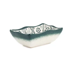 El Boyali Seramikler Tableware Brands|Crockery & Dinnerware^Yesil Ve Beyaz Boyali Wavy Edge Sauce Dish, 11.5cm