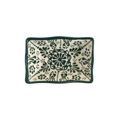 El Boyali Seramikler Tableware Brands|Crockery & Dinnerware^Yesil Ve Beyaz Boyali Wavy Edge Sauce Dish, 11.5cm