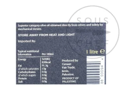 Zaytoun Ingredients Brands|Middle Eastern Ingredients^Organic Extra Virgin Olive Oil, 1L