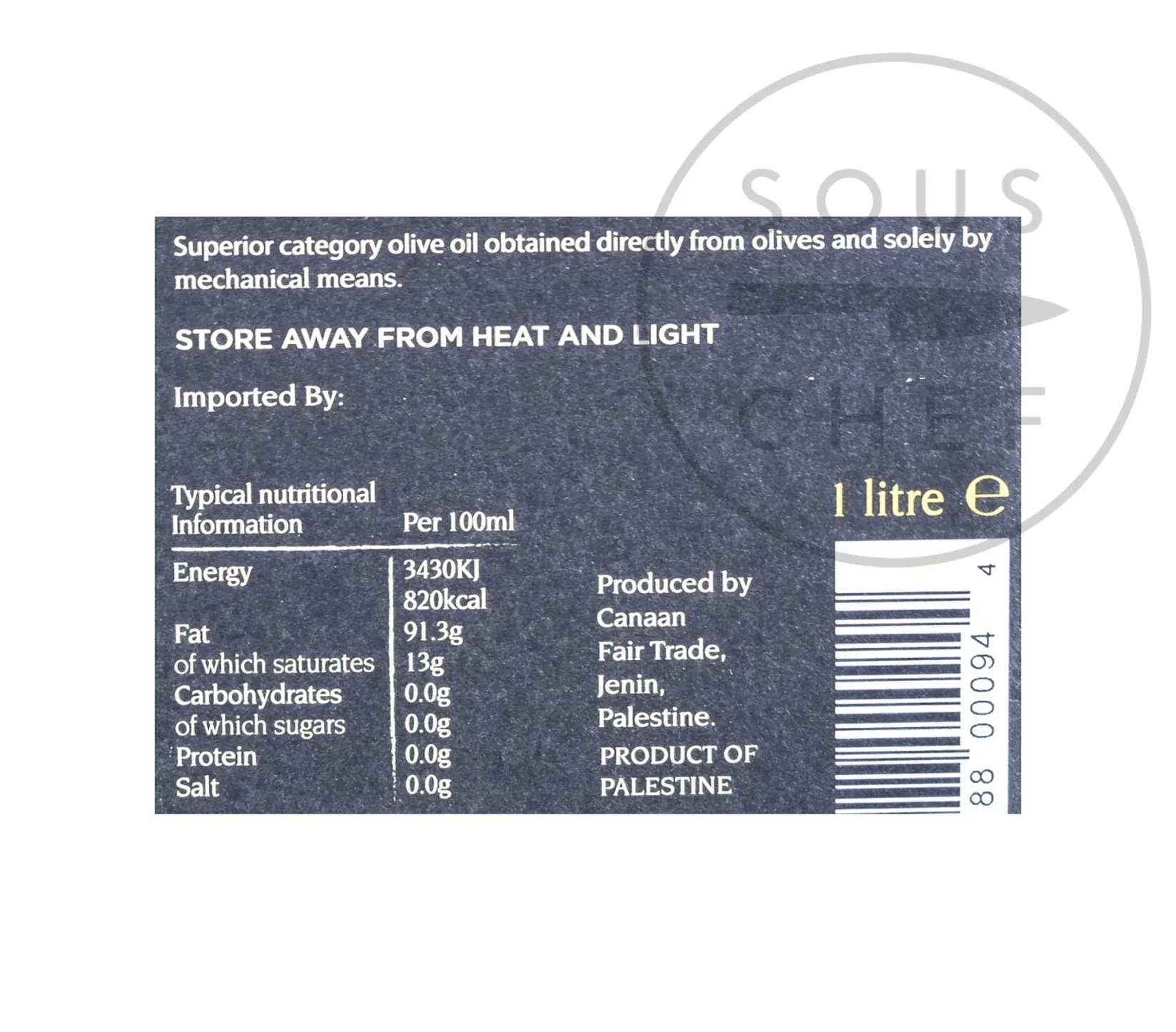 Zaytoun Ingredients Brands|Middle Eastern Ingredients^Organic Extra Virgin Olive Oil, 1L