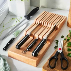 Zwilling Kitchen Knives^Beechwood 12 Slot Knife Storage